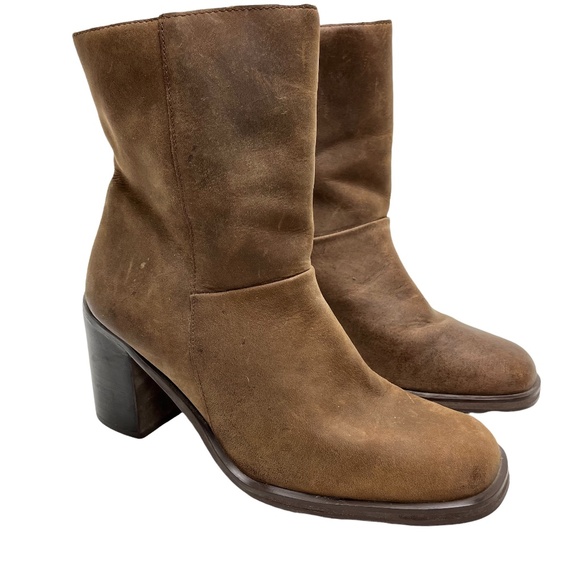 DIANE HARVEY HD2 Studio Brown Genuine Leather JUDITH Ankle Boots Booties sz 8 M - Picture 1 of 16